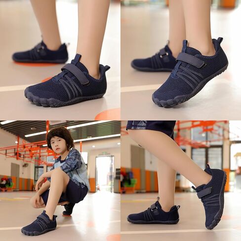 Kids Barefoot Shoes Boys Girls Footwear Toddler Shoes Wide Toe Box Hiking Flexible Zero Drop Sole Minimalist Sneakers Lightweight Breathable Slip On Running Tennis for Indoor Outdoor Little Big Kid in Saudi Arabia