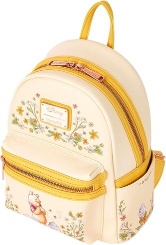 Loungefly pooh mini backpack حقيبة يد زهرية طباعة حقيبة كتف مزدوجة (أصفر ، بوه) in Kuwait