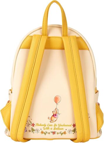 Loungefly pooh mini backpack حقيبة يد زهرية طباعة حقيبة كتف مزدوجة (أصفر ، بوه) in Kuwait