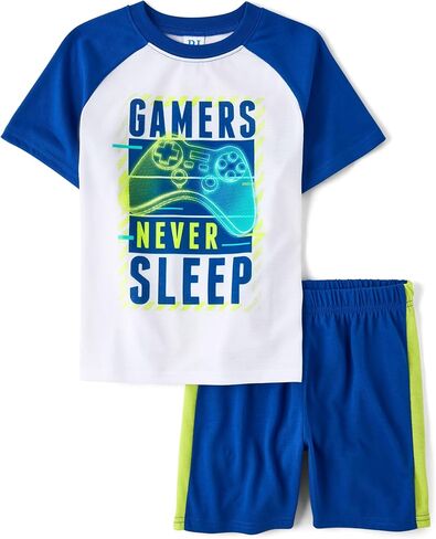 The Children's Place Boys Sleeve Top and Shorts,2 Piece Pajama Set in Saudi Arabia