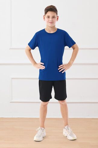 Resinta 5 Pack Boys Athletic قمصان رياضية شباب فتيل جاف مناسبة in Saudi Arabia