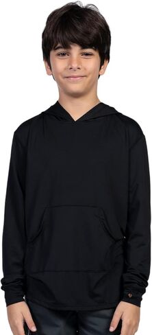 INGEAR Boys' Rash Guard Long Sleeve UPF 50+ UV Protection Swim Shirt, Hooded Sun Shirt, Quick Dry Fishing Shirt for Kids in Kuwait