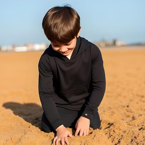 INGEAR Boys' Rash Guard Long Sleeve UPF 50+ UV Protection Swim Shirt, Hooded Sun Shirt, Quick Dry Fishing Shirt for Kids in Kuwait
