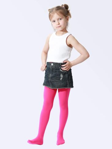 EVERSWE Girls Semi Opaque Footed Tights, Microfiber Tights in Kuwait