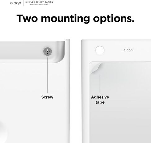 Mount Elago Universal Remote Mount متوافق مع Apple TV Remote وجميع عناصر التحكم عن بُعد الأخرى - شريط لاصق أو خيارات تثبيت المسمار ، الشحن السلكي المتاح [كبير] [أسود] in Kuwait