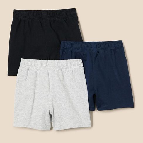 Amazon Essentials Boys and Toddlers' Cotton Jersey Shorts, Pack of 3 in Kuwait