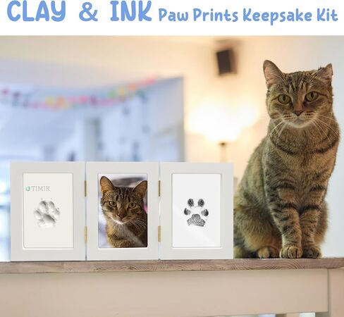 mypawlets ink & clay paw kit kit keftake ، inkless ink pad & soft clay for dog/cats paw prints ، pet paw print kit ، paw print stamp for dogs or cats ، diy difts for pet offic. in Kuwait