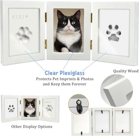 mypawlets ink & clay paw kit kit keftake ، inkless ink pad & soft clay for dog/cats paw prints ، pet paw print kit ، paw print stamp for dogs or cats ، diy difts for pet offic. in Kuwait
