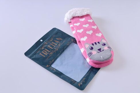 TRUEHAN Kids Girls Boys Slipper Socks Soft Thick Cozy Fuzzy Animal Anti-Slip Winter Thermal Christmas Socks Indoor in Saudi Arabia