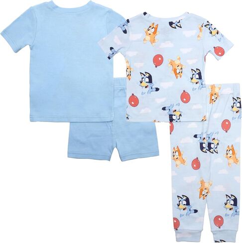 Bluey Boys' 4-Piece Snug-fit Cotton Pajama Set, Soft & Cute for Kids in Saudi Arabia
