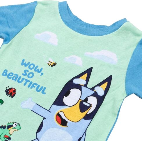 Bluey Boys' 4-Piece Snug-fit Cotton Pajama Set, Soft & Cute for Kids in Saudi Arabia