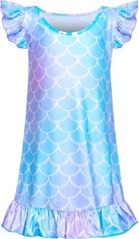 Fiodrimy Girls Lightgowns Unicorn Sleepwear Night Sleep Dress Pajamas Little Kids Toddler Lightgown in Kuwait