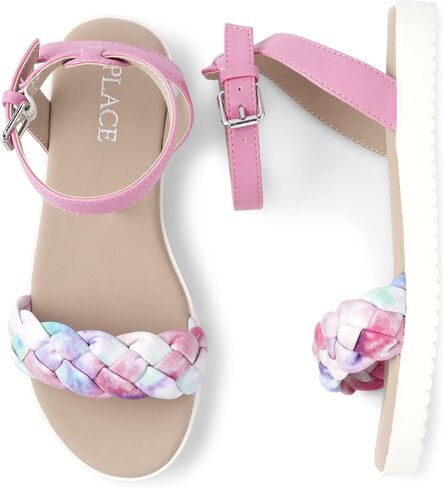 The Children's Place Girls Flat Sandals with Adjustable Ankle Strap in Saudi Arabia
