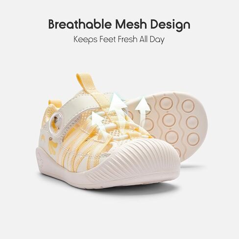 Balabala Toddler Sneakers Girls Boys Breathable Walking Shoes Sport Sandals Sandals Lightweight Mesh Upper with Hook and Loop in Kuwait