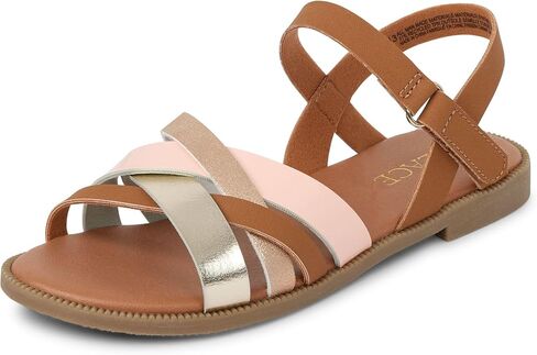 The Children's Place Girls Flat Sandals with Adjustable Ankle Strap in Saudi Arabia