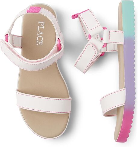 The Children's Place Girls Flat Sandals with Adjustable Ankle Strap in Saudi Arabia