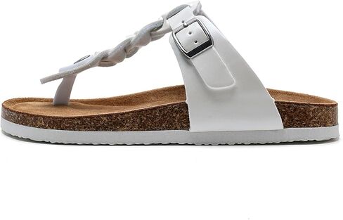 Torotto Boys Girls Cork Footbed Sandals Kids Flip Flops with Adjustable Braided Straps (Toddler/Little Kid/Big Kid) in Saudi Arabia