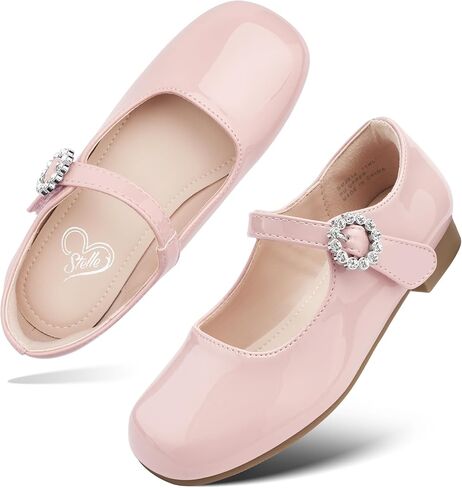 Stelle Girls Dress Shoes White Mary Jane Ballet Flats Flower School Shoes for Wedding Party Toddler/Little/Big Kid in Kuwait