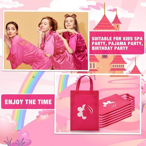 Shihanee 30 Pcs Spa Party Supplies for Girls, 6 Satin Robes Birthday Princess Squad Kids Sleepover Birthday Spa Party Set Kit in Saudi Arabia
