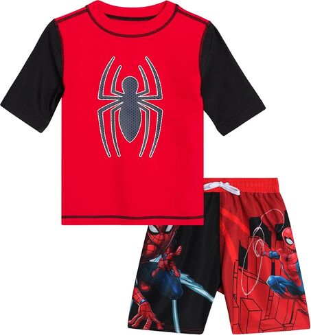 Marvel Boys Rash Guard Set - 2 Piece Spiderman Spidey & His Amazing Friends UPF50+ Swim Shirt & Swim Trunks for Boys (2T-12) in Saudi Arabia
