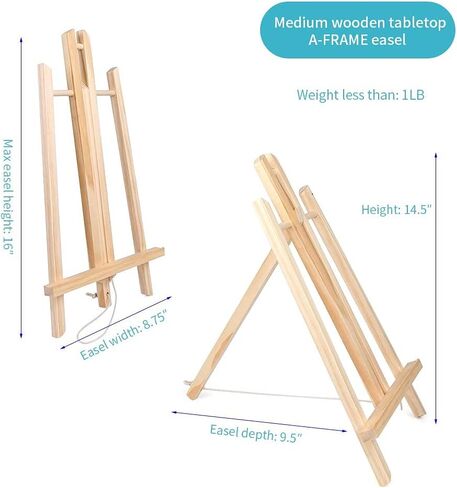 4 بوصة عرض الطاولة فنان easel Stand ، حرفة فنية اللوحة الحامل ، الحامل الخشبي تطبيق على فنان الأطفال البالغين الفصل الدراسي الخ. in Kuwait