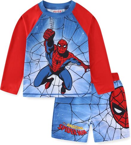 Marvel Spider-Man Boys UPF 50+ Rash Guard and Swim Trunks for Toddler and Big Kids in Kuwait