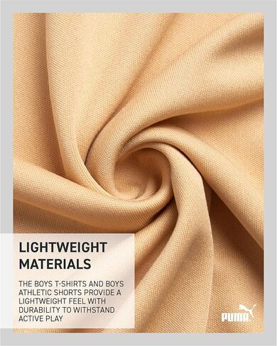 PUMA Boys Active Shorts Set - 2 Piece Dry Fit T-Shirt and Performance Gym Shorts - Activewear Clothing Set for Boys (4-16) in Kuwait