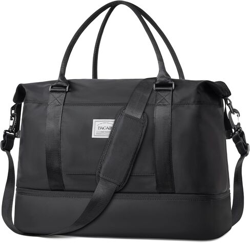 BAGAIL Travel Duffel Bag - Weekender, Overnight Gym Carry On Tote with Wet Pocket, Hospital Mom Bag for Labor and Delivery - Extra Large, Black in Kuwait