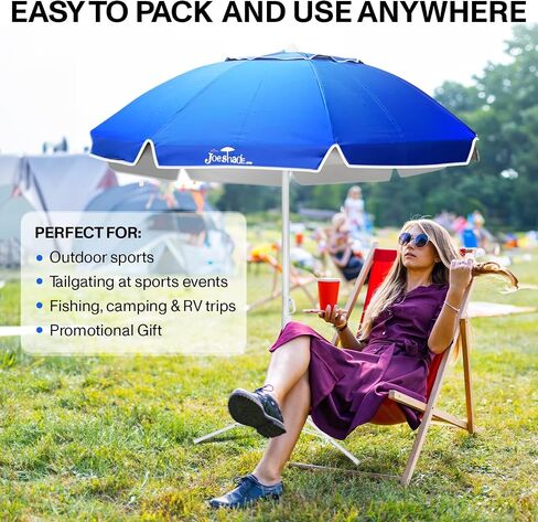 Portable UV Sun Shade Umbrella with Tripod Stand – Lightweight, Adjustable, and Instant Sun Protection for Outdoor Sports, Camping, and More – Blue in Saudi Arabia