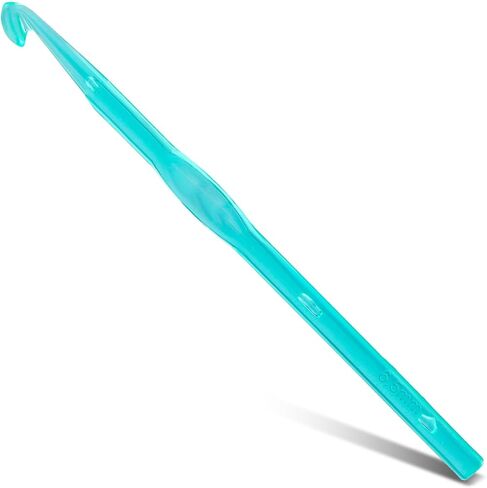 25 mm Large Crochet Hooks, Ergonomic Handle for Arthritic Hands, Professional Huge Crochet Needles, Colorful Transparent Crochet Hook for Beginners and Crocheting Yarn(25 mm) in Kuwait