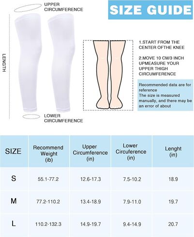 Roadbox Kids Long Leg Sleeve, 2 Pairs Non-Slip Protection Knee Compression Leg Sleeves for Youth Boy Girl Basketball Football in Saudi Arabia