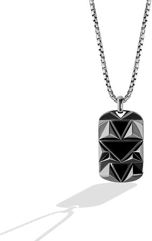 Jewelili Star Wars™ Fine Jewelry Dark Armor Men's Pendant Black Onyx Silver with Black Rhodium in Saudi Arabia
