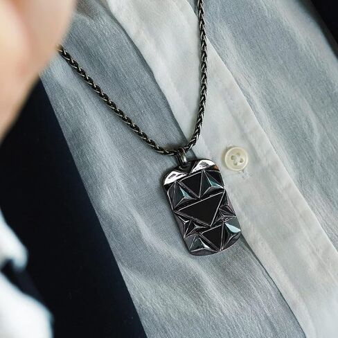 Jewelili Star Wars™ Fine Jewelry Dark Armor Men's Pendant Black Onyx Silver with Black Rhodium in Saudi Arabia