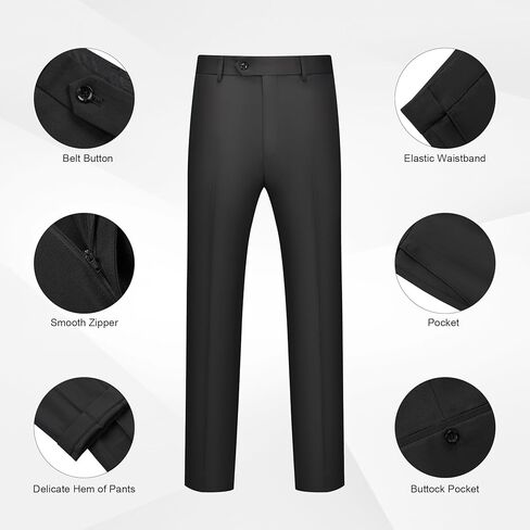 WULFUL Men's 2 Piece Slim Fit Suit Set One Button Blazer Jacket Pants Tuxedo Set for Party, Wedding and Business in Kuwait