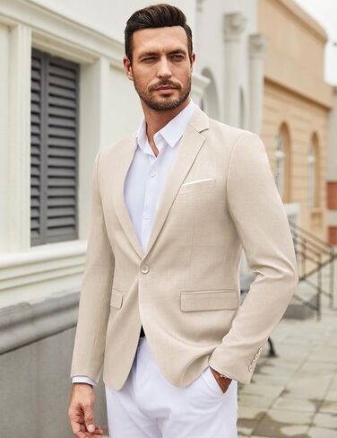 COOFANDY Mens Casual Blazer Suit Jackets Slim Fit One Button Sport Coats Lightweight Business Sports Jackets in Kuwait