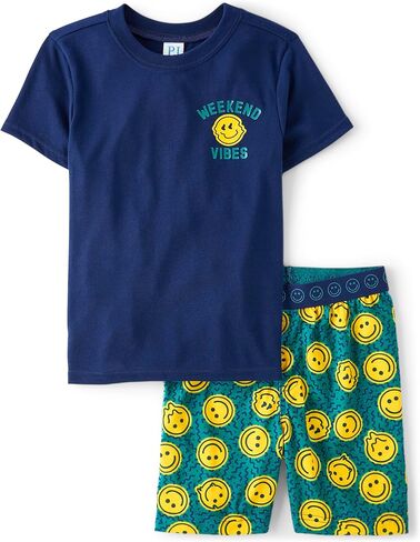 The Children's Place Boys Sleeve Top and Shorts,2 Piece Pajama Set in Saudi Arabia