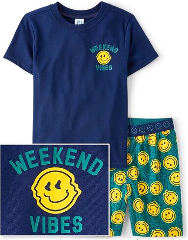 The Children's Place Boys Sleeve Top and Shorts,2 Piece Pajama Set in Saudi Arabia