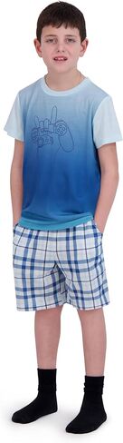 Boys Pajamas مجموعة-4 قطع الصيف PJS تي شيرت الأكمام القصيرة والسراويل ، والبنين نوم ، مراهقون الأطفال أحجام بيجاما 5-20 in Kuwait