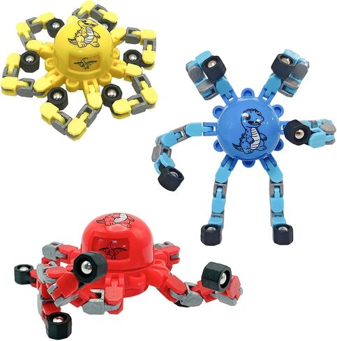 ألعاب Fidget Transformable Transforge Transforge ADHD Tools for Kids Teen Teen Toddler Autism Sensory Toys Juguetes Para Niños 4 Pack Party Party Favors for Kids in Kuwait