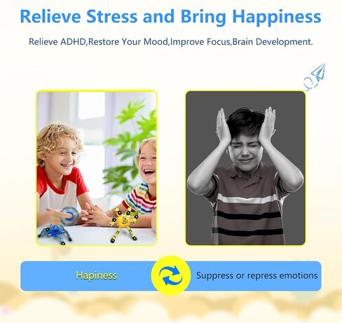 ألعاب Fidget Transformable Transforge Transforge ADHD Tools for Kids Teen Teen Toddler Autism Sensory Toys Juguetes Para Niños 4 Pack Party Party Favors for Kids in Kuwait