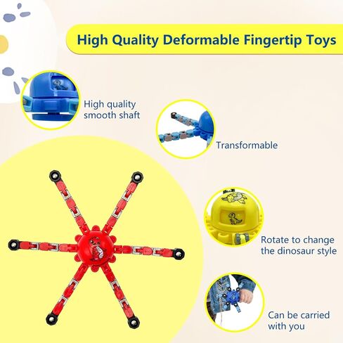 ألعاب Fidget Transformable Transforge Transforge ADHD Tools for Kids Teen Teen Toddler Autism Sensory Toys Juguetes Para Niños 4 Pack Party Party Favors for Kids in Kuwait