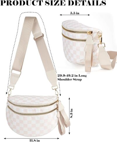 حقيبة BAM Crossbody Bag Bag Bag Bag Bag Bass للنساء ، وحزم حزم حزم فاصلة فسيحة in Kuwait