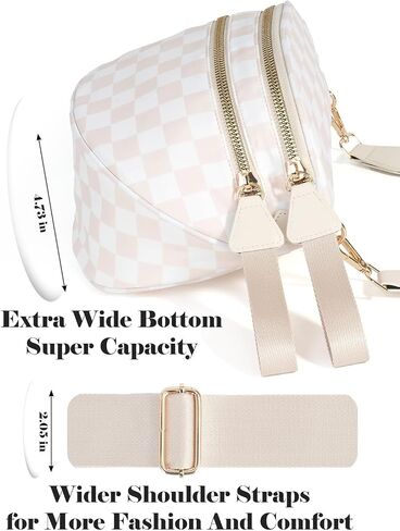 حقيبة BAM Crossbody Bag Bag Bag Bag Bag Bass للنساء ، وحزم حزم حزم فاصلة فسيحة in Kuwait