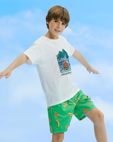 maamgic Boys Swim Trunks Compression Liner Stretch Teen Boy Swim Shorts Anti-Chafe Bathing Suits with Zipper Pockets in Saudi Arabia