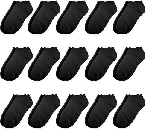 15 Pairs Kids Socks for Boys Girls Low Cut Athletic Ankle Socks Half Cushioned Crew No Show Sock in Kuwait