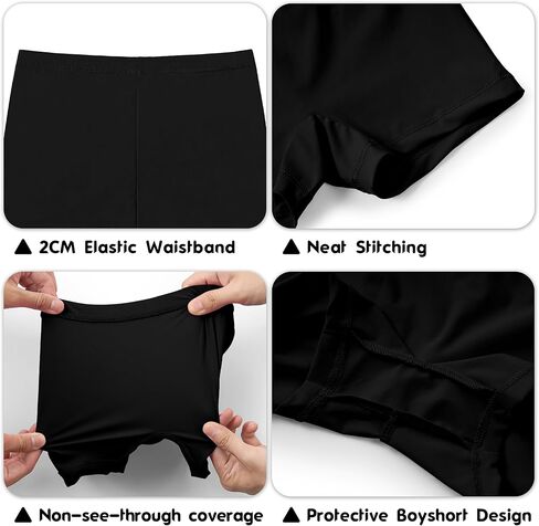 QBK 2T-14 Years Girls Swim Shorts Toddler Boyshort Swimsuit UPF 50+ Quick Dry Rash Guard Swim Bottoms in Kuwait