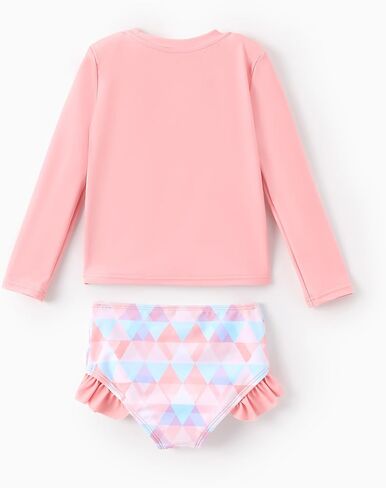 Disney Mickey and Friends Girl Two Piece Long Sleeve Swimsuit Rashguard Bathing Suit in Kuwait