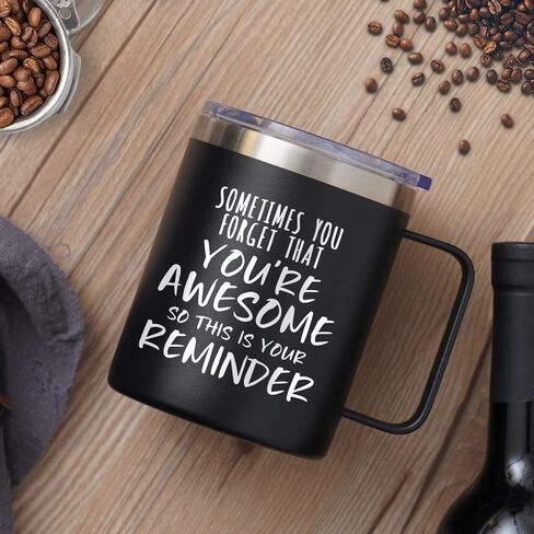 NOWWISH Birthday Gifts for Men Husband - Awesome Coffee Mug, Inspirational Birthday & Holiday Presents for Men Him Boyfriend, 14oz Navy Blue in Kuwait
