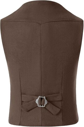 Retro Boys Cowboy Vest Suede Leather Costume Style Western Vest Vintage Waistcoat in Saudi Arabia