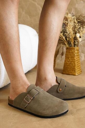 Project Cloud Mens Clogs - قبضات رغوة جلدية حقيقية للحبوب للرجال لدعم القدمين - بغال منصة غير قابلة للانزلاق (بروكلين) in Kuwait
